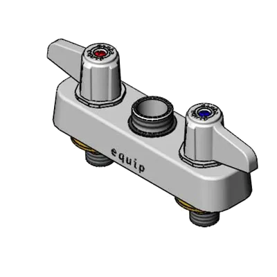 T&S Brass 5F-4CLX00 Equip Workboard Faucet, Deck Mount, Less Nozzle, 4" Centers