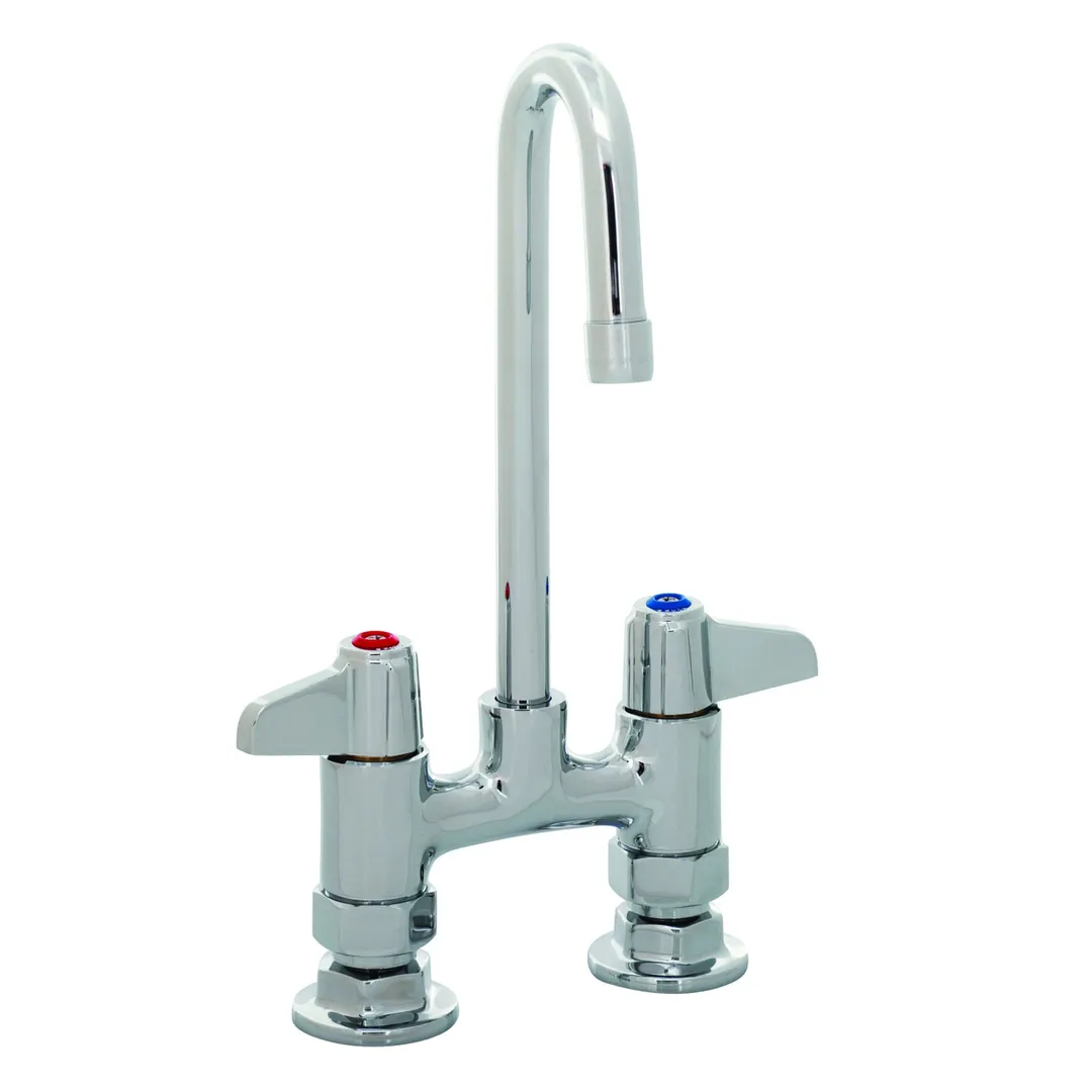 T&S Brass 5F-4DLX03 Equip Faucet, 4", Deck Mount, 3" Rigid Gooseneck