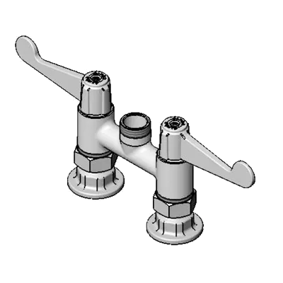 T&S Brass 5F-4DWS00 Equip Base Faucet, Swivel, 4", Deck Mount, Less Nozzle