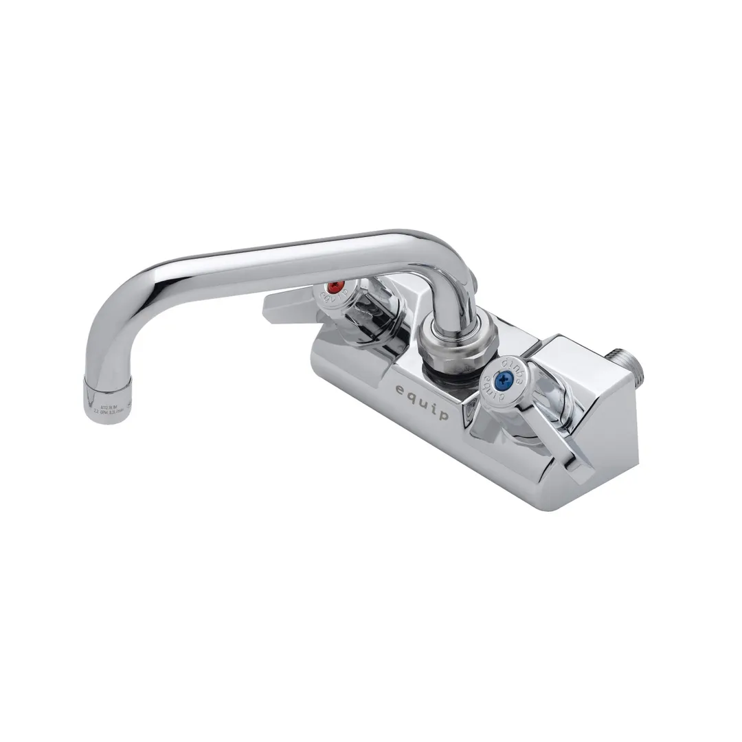 T&S Brass 5F-4WLX06 Equip Faucet, 4" Wall Mount, 6" Swing Nozzle, Lever Handles