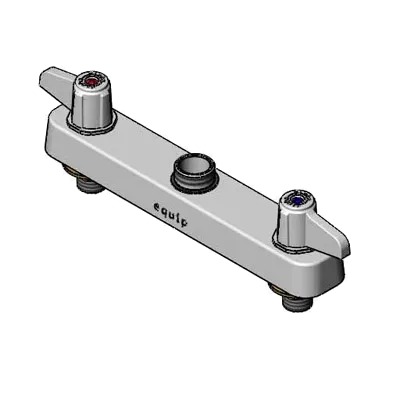 T&S Brass 5F-8CLX00 Equip Workboard Faucet, Swivel, 8", Deck Mount, Less Nozzle