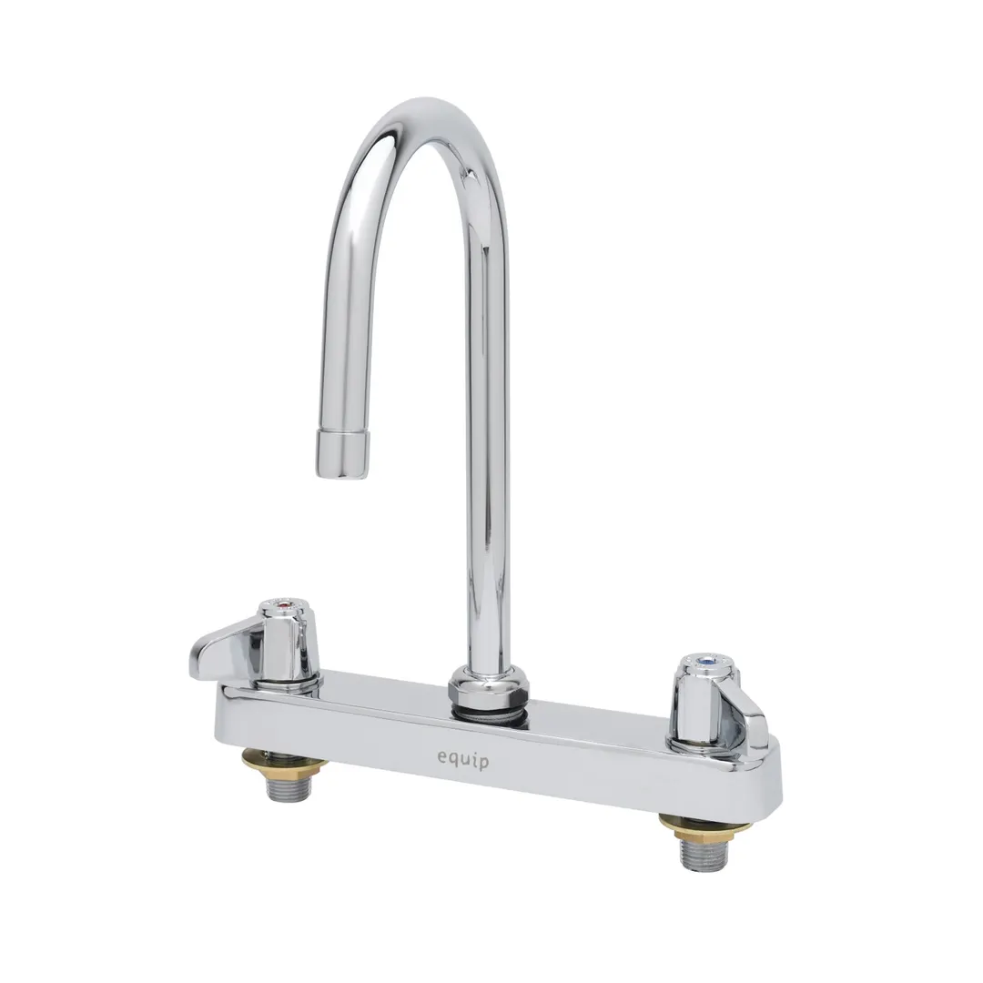 T&S Brass 5F-8CLX05 Equip Workboard Faucet, Swivel, 8", Deck Mount