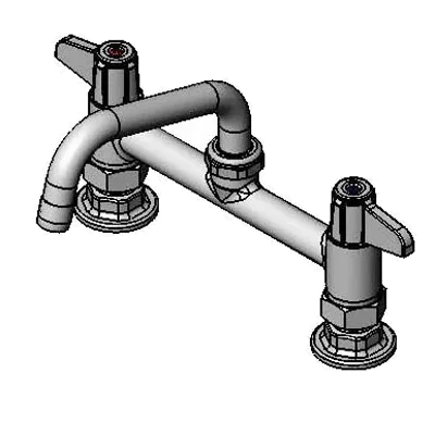 T&S Brass 5F-8DLS06 Equip Faucet, Swivel, 8", Deck Mount, 6" Nozzle
