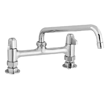 T&S Brass 5F-8DLX16 Equip Faucet, 8" Centers, Deck Mount, 16" Swing Nozzle