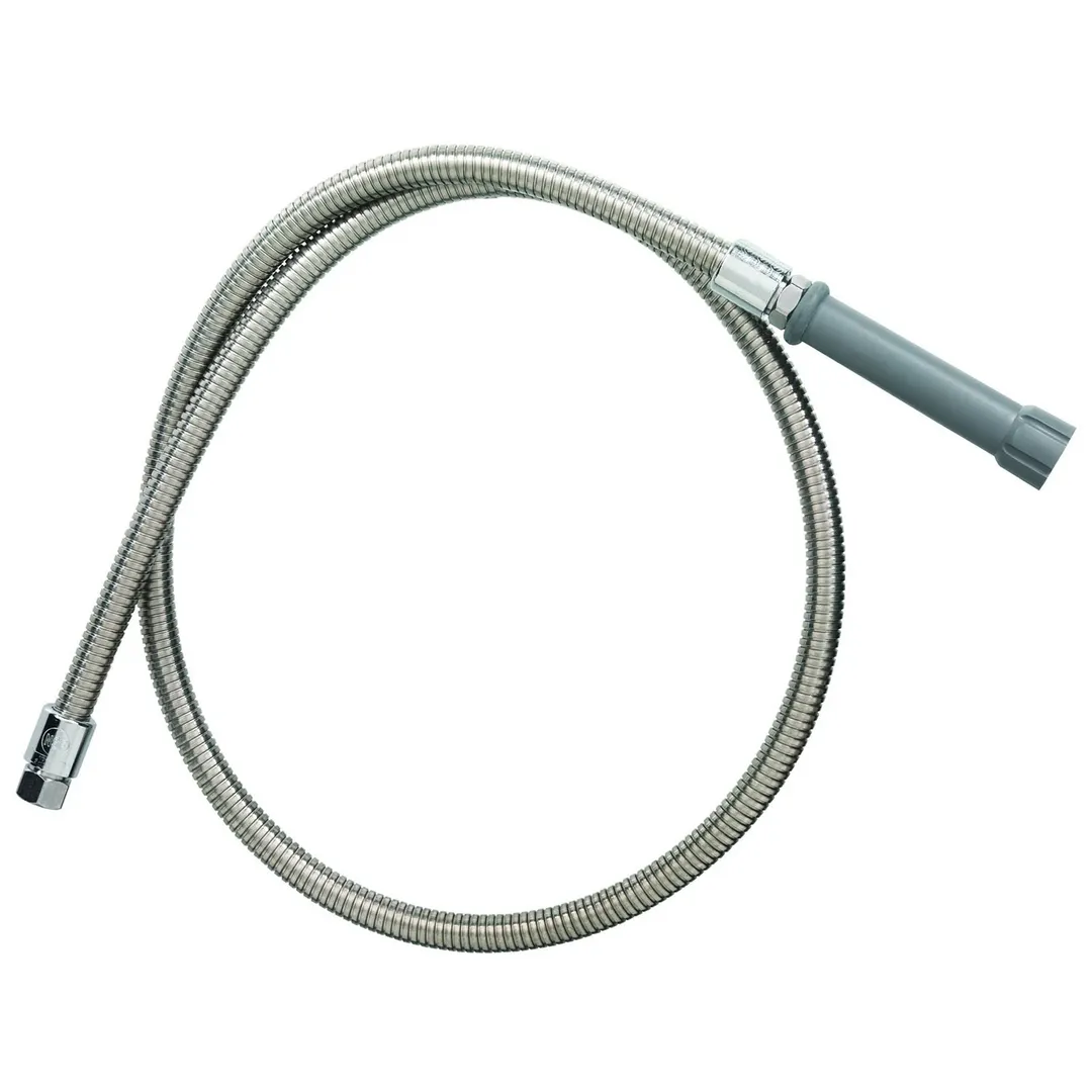 T&S Brass B-0084-H Hose, 84" Flexible, with Spray Valve Handle, Stainless Steel