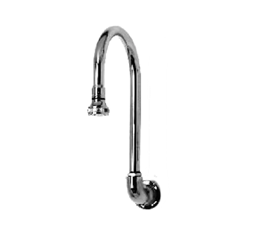 T&S Brass B-0528 Spout, Swivel Gooseneck, Wall Mounted, 3/8" Ips Female Inlet