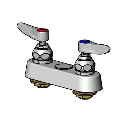 T&S Brass B-0534 Mixing Faucet, Concealed, Deck Mount, 4" Centers, Less Nozzle