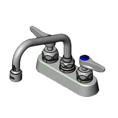 T&S Brass B-1110-XS-V12CR Workboard Mixing Faucet, Deck Mount, 4" Centers