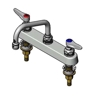 T&S Brass B-1120-XS Workboard Faucet, Deck Mount with 8" Centers