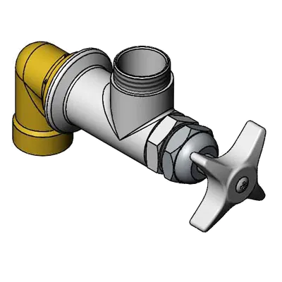 T&S Brass BF-0299-LN Big-Flo Faucet, Wall Mount, Single, 4 Arm Handle
