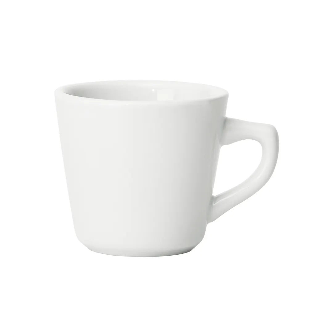 Winco BCC-75 Birkhall Coffee Cup, 7.5 oz, 3¾" Dia x 3" H, White Porcelain, Non-Stackable - 1 Dozen