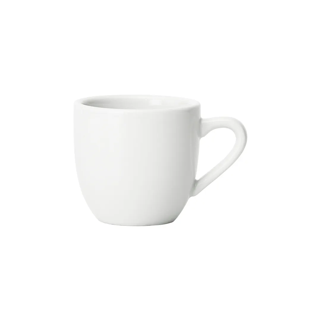 Winco BDC-35 Porcelain Demitasse Cup, 3.5 oz (2.5" Dia x 2.25" H), White, Non-Stackable – 1 Dozen