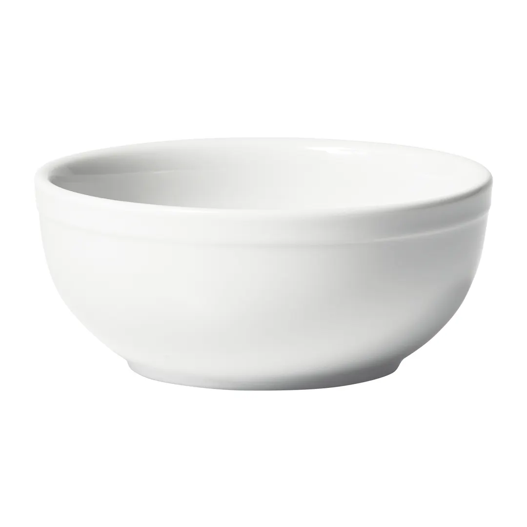 Winco BNR-125 Nappie Round Porcelain Bowl, 5.6" Dia x 2" H, 12.5 oz, White - 1 Dozen