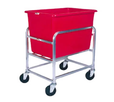 Winholt 30-6-A-RD Aluminum Bulk Goods Cart w/ 6 Bushel Capacity, Red Polyethylene Tub
