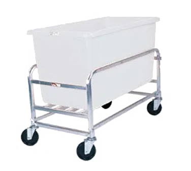 Winholt 30-8-SS-WH Bulk Goods Cart, 8 Bushel 500 lbs, Stainless Frame, White Poly Tub, 5" Swivel Casters, NSF
