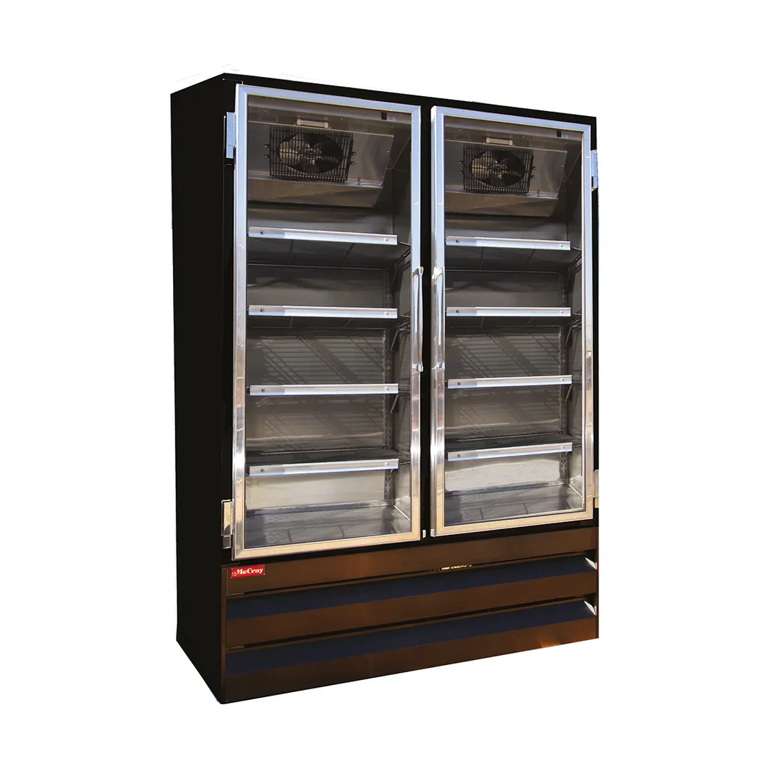 Howard-McCray GF48BM-FF-B 52" 2 Glass Door Merchandiser Freezer in Black, 48 cu. ft.
