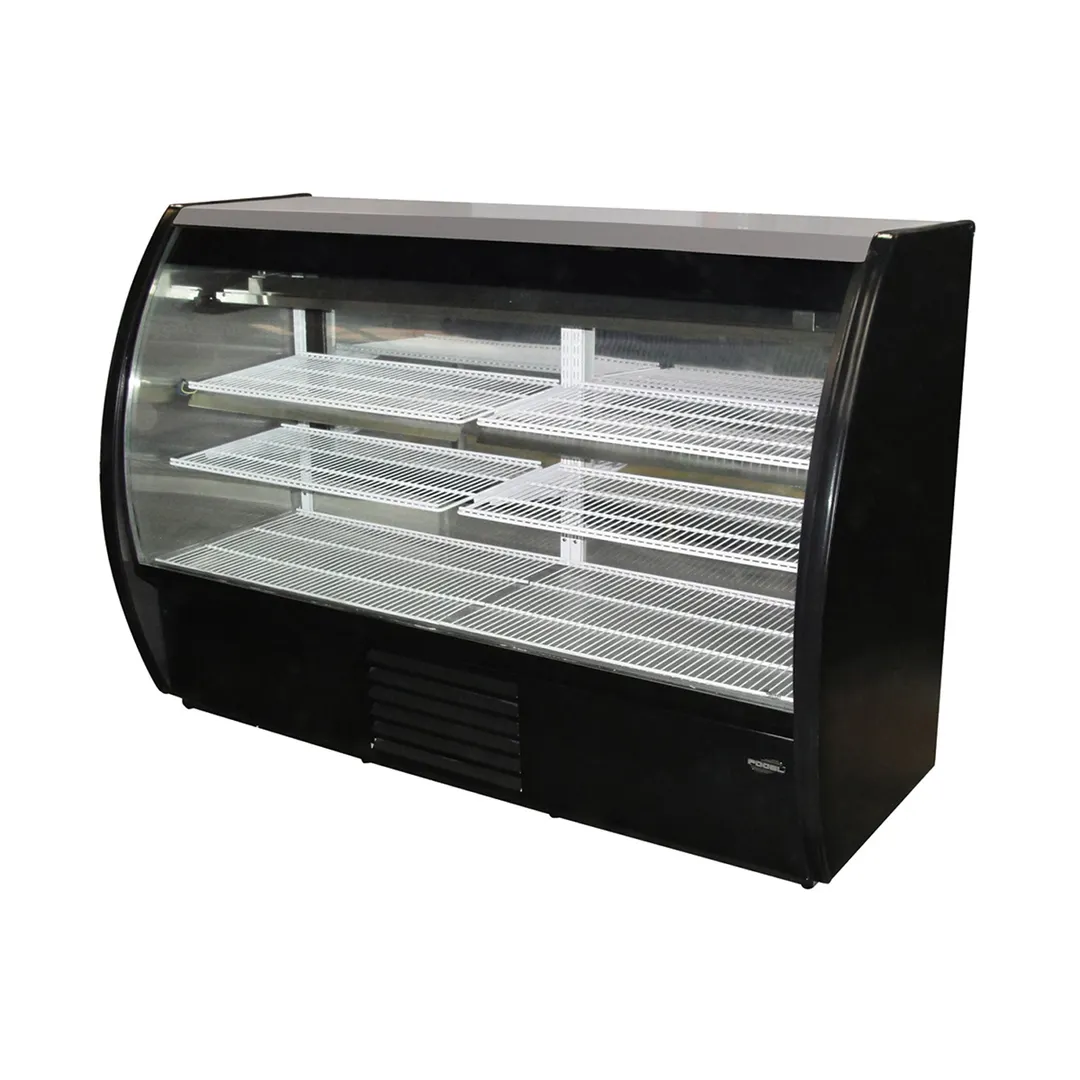 Howard-McCray MIRAGE-6-DC-HC-B 72" Curved Refrigerated Deli Display Case