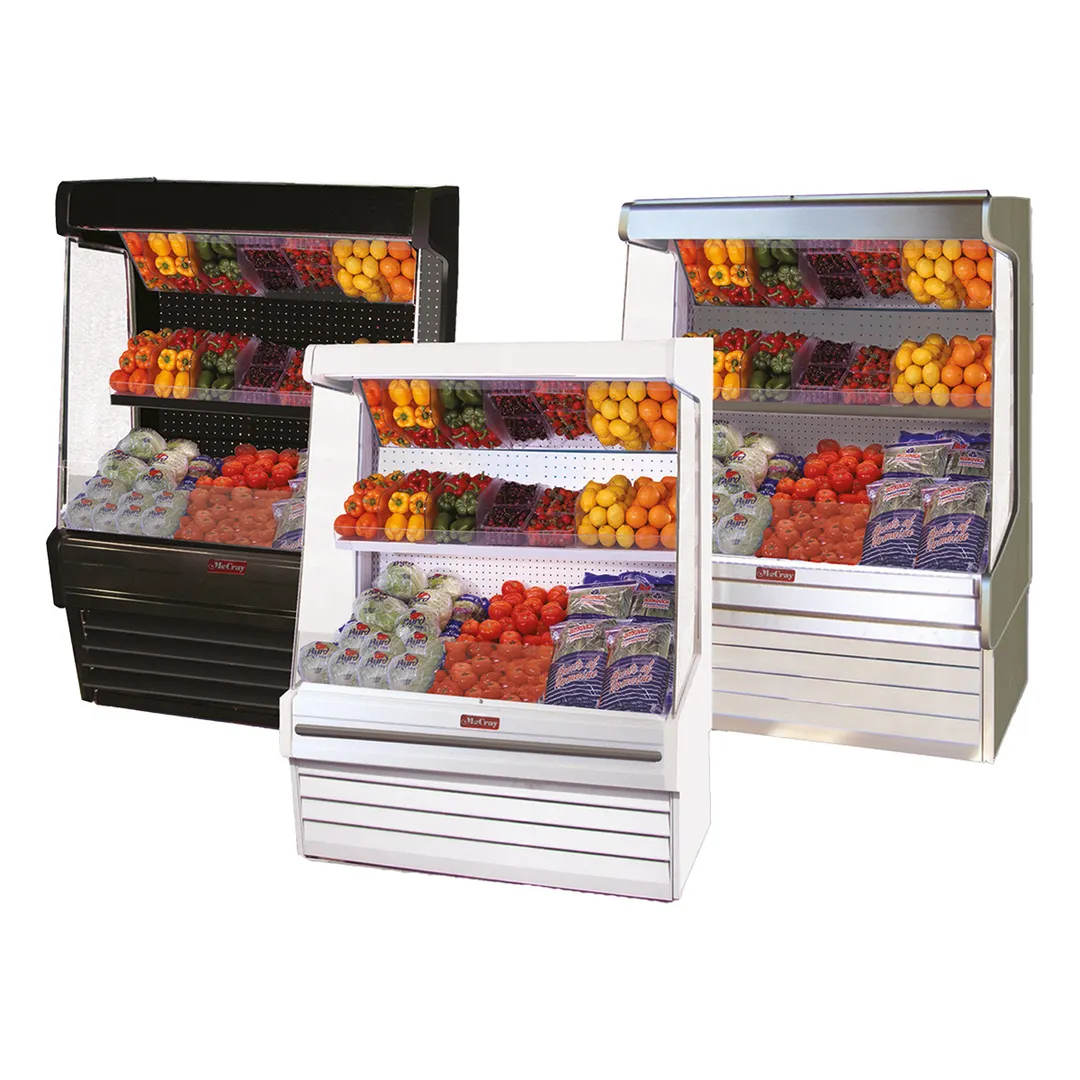 Howard-McCray R-OP30E-8-B-LED 99" Remote Refrigerated Produce Display Case, Black