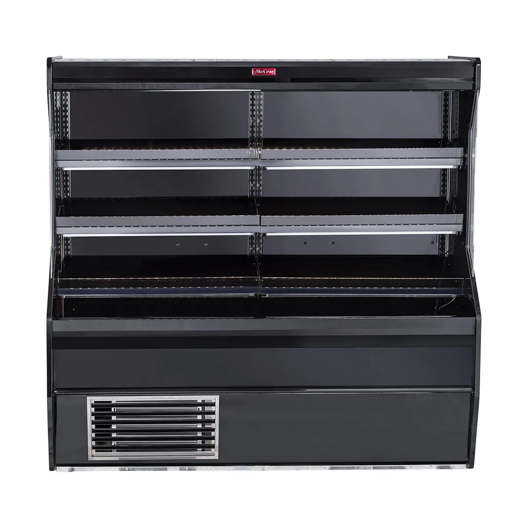 Howard-McCray SC-M32E-4-B-LED 50'' Vertical Meat Open Air Merchandiser in Black, Self-Contained