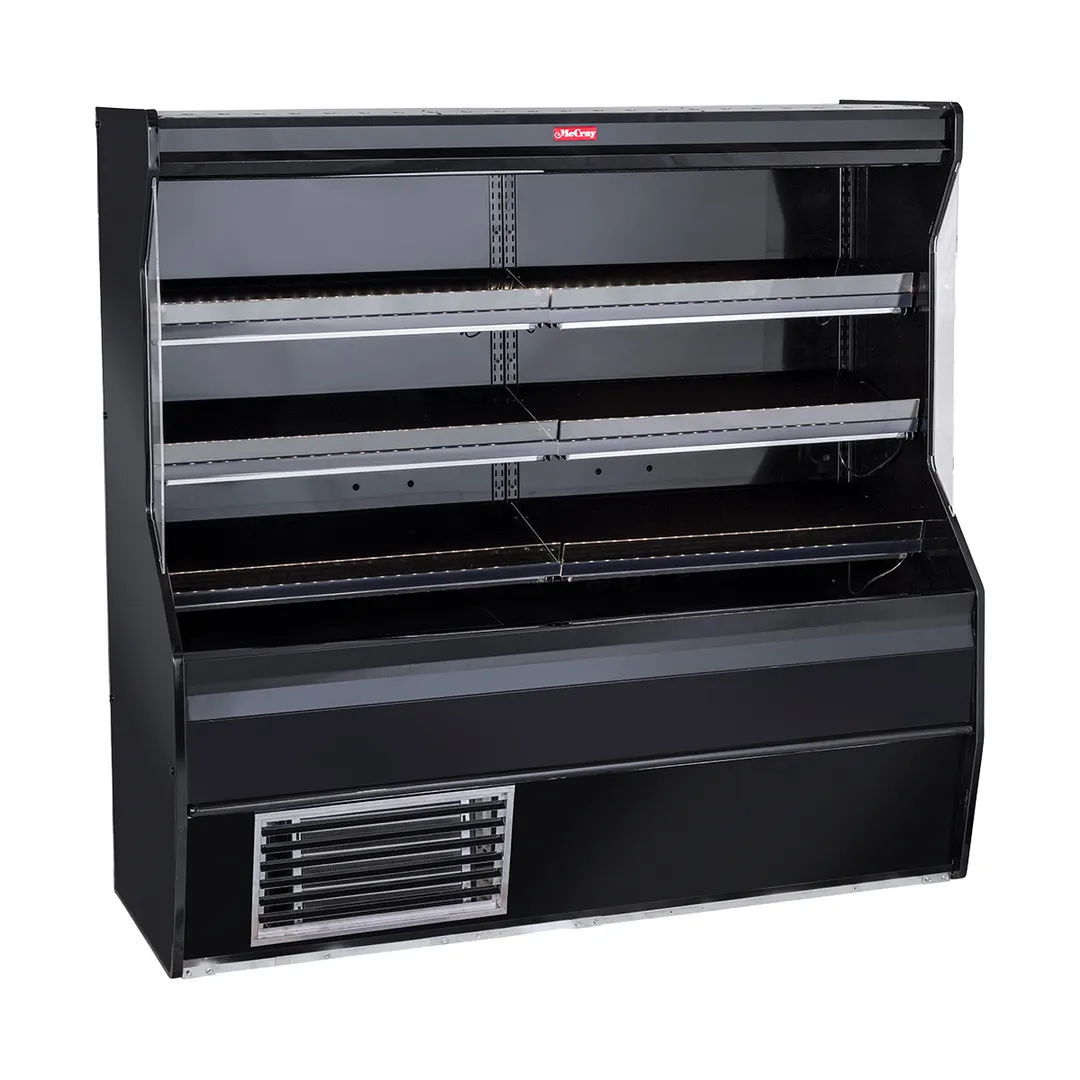 Howard-McCray SC-M32E-4-B-LED 50'' Vertical Meat Open Air Merchandiser in Black, Self-Contained