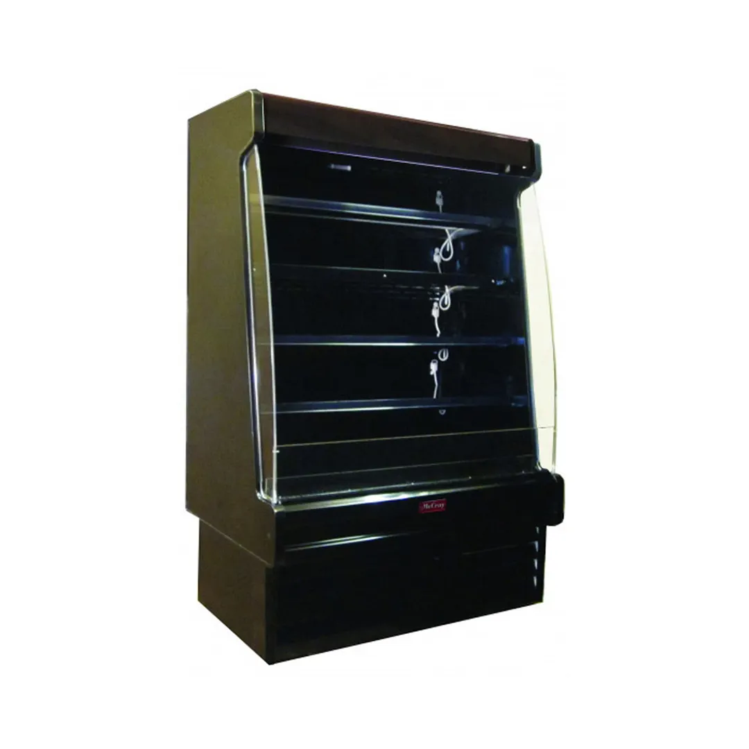 Howard-McCray SC-OM35E-6S-B-LED 75'' Vertical Packaged Meats Open Merhandiser in Black, Self-Contained
