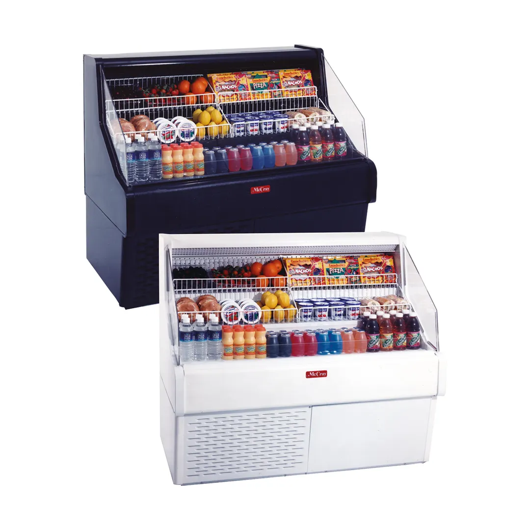 Howard-McCray SC-OS30E-3-B-LED 39" Horizontal Impluse Open Merchandiser in Black, Self-Contained