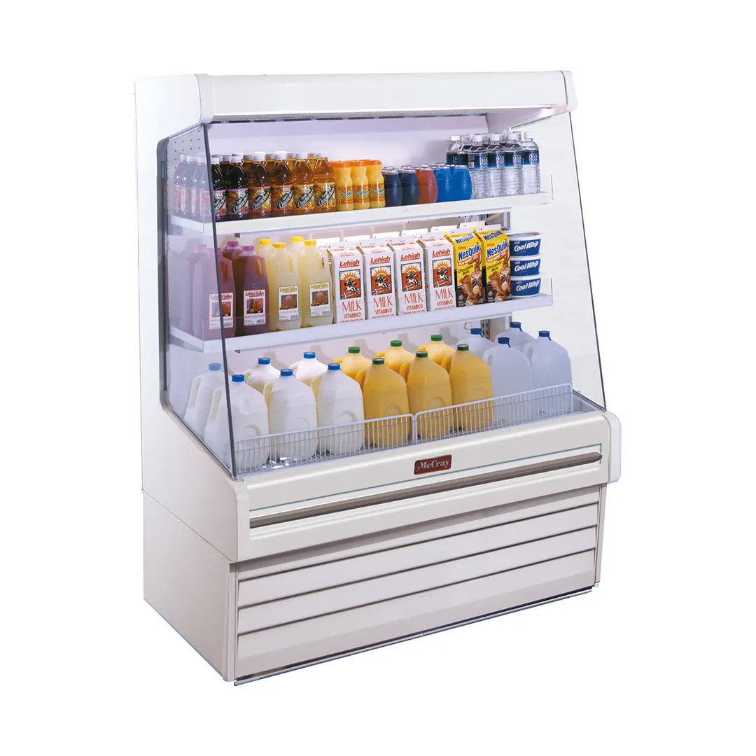 Howard-McCray SC-OD30E-4L-LED 51'' Vertical Dairy Open Merchandiser in White, Self-Contained