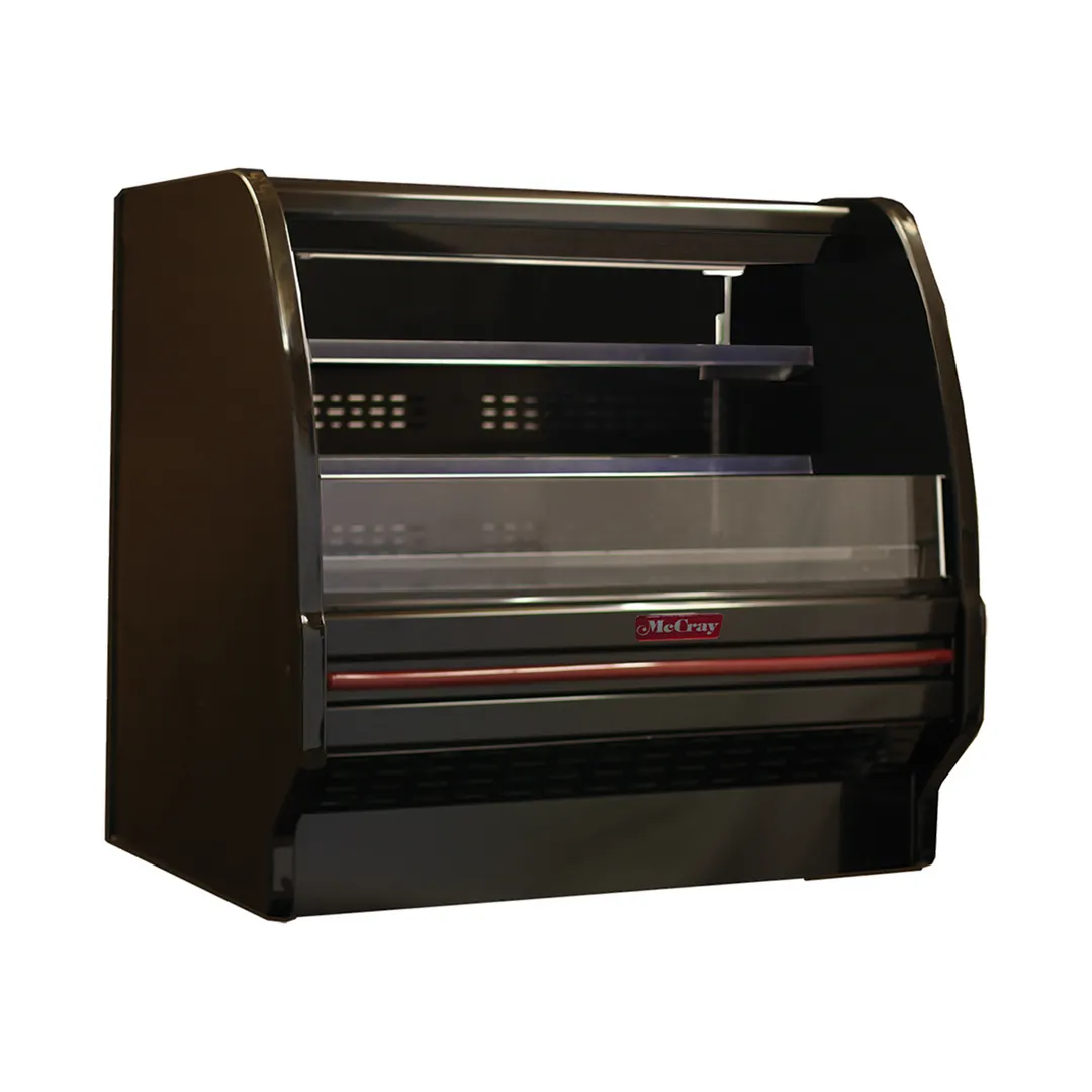 Howard-McCray R-OD40E-3L-B-C-LED 39" Horizantal Dairy Curved End Open Merchandiser in Black