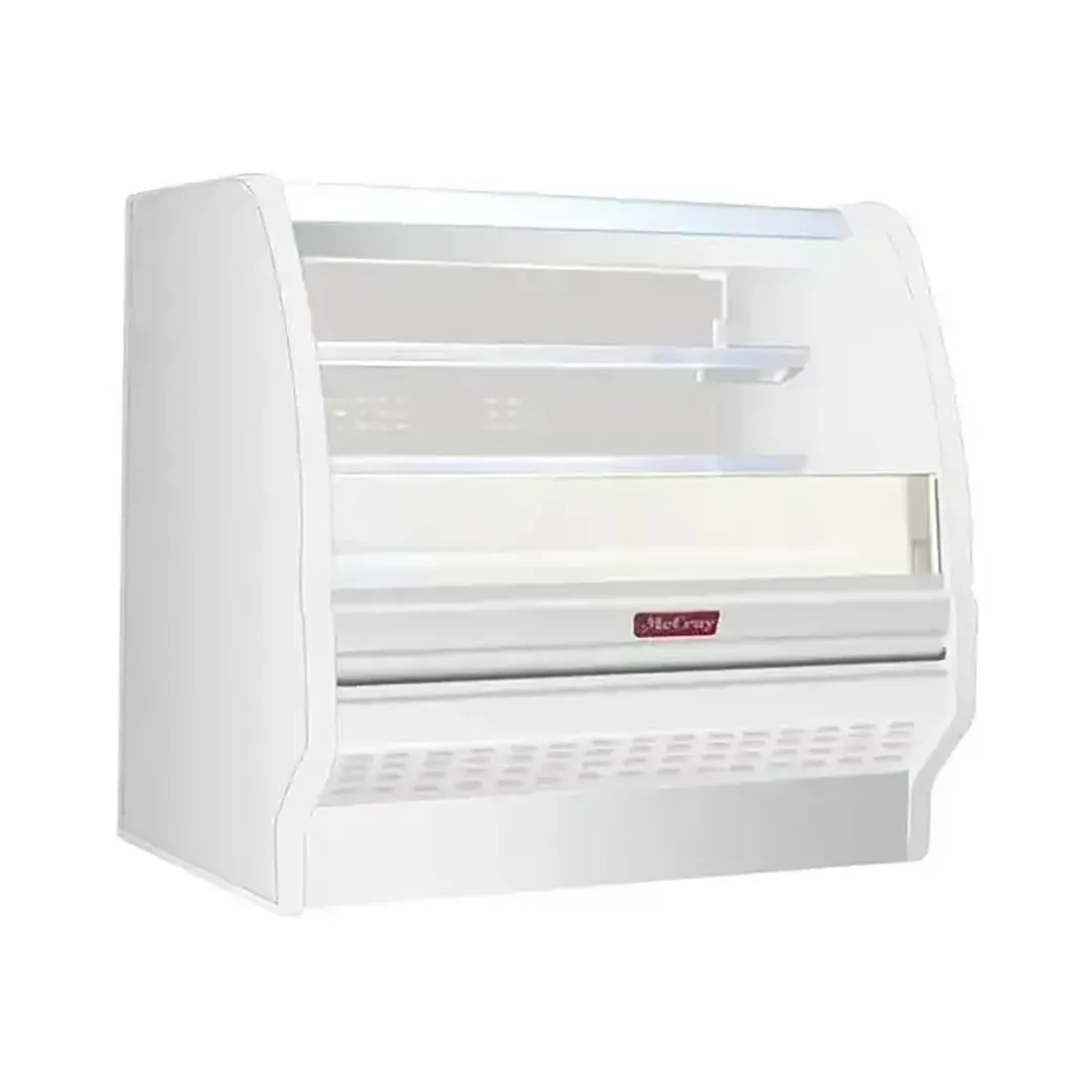 Howard-McCray R-OD40E-3L-C-LED 39" Dairy Curved End Open Air Merchandiser in White