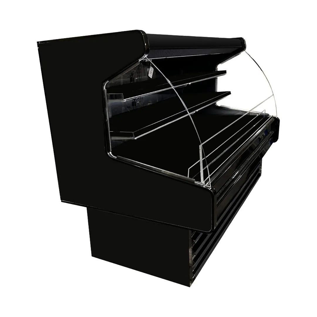 Howard-McCray R-OD40E-4L-B-C-LED 51" Dairy Curved End Open Air Merchandiser in Black