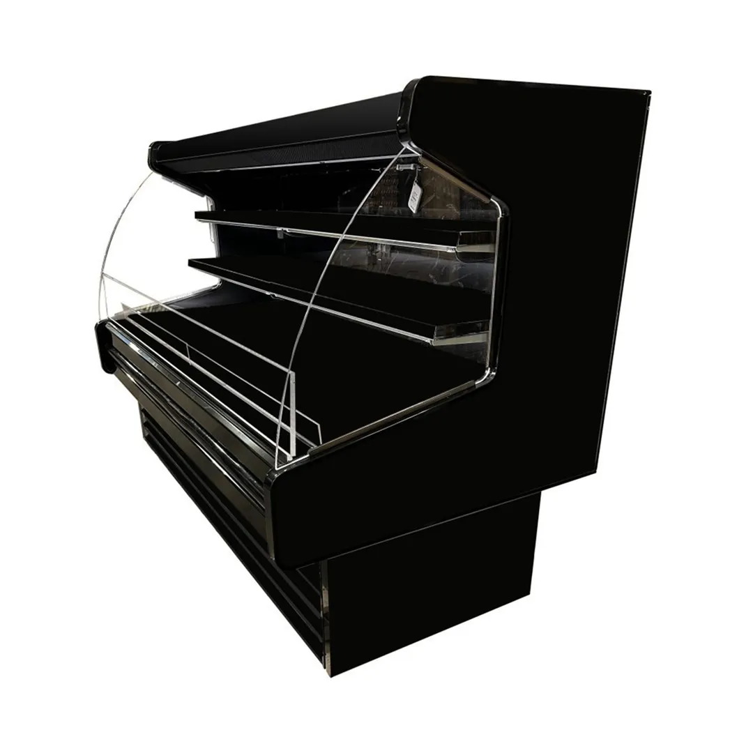 Howard-McCray R-OD40E-4L-B-C-LED 51" Dairy Curved End Open Air Merchandiser in Black