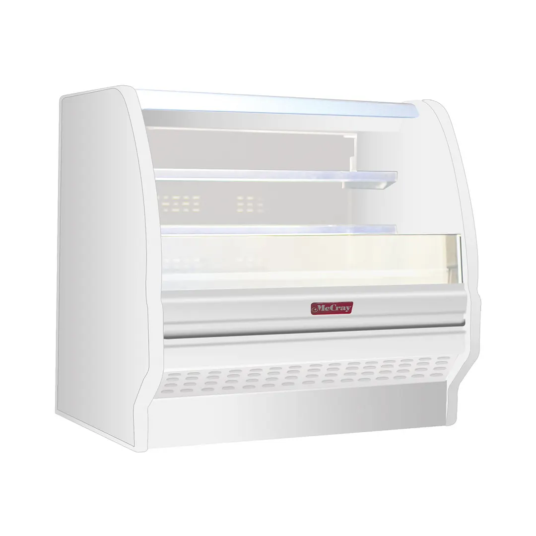 Howard-McCray SC-OD40E-6L-C-LED 75" Dairy Curved End Open Air Merchandiser in White