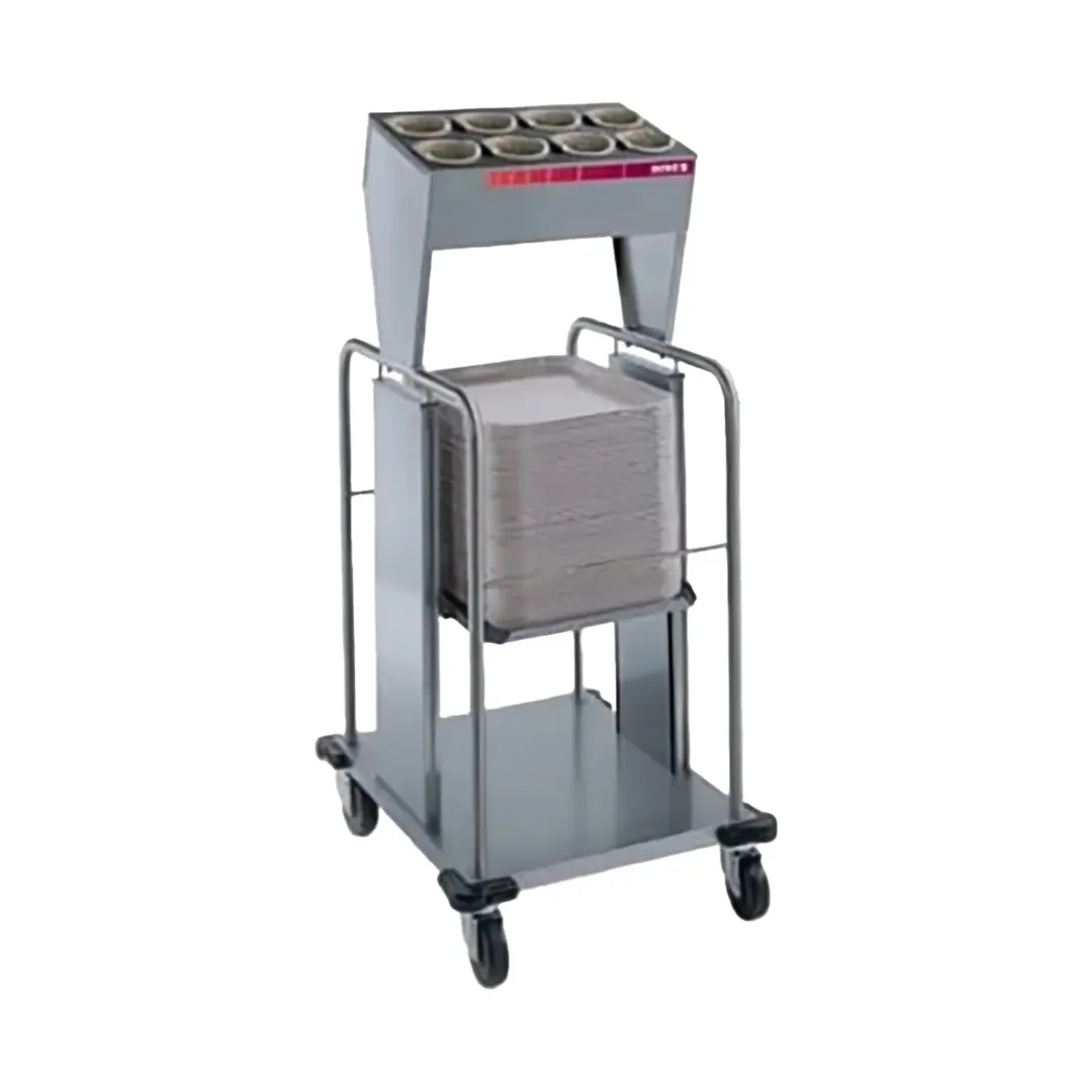 Dinex DXPIDTS1S1622 Mobile Tray & Silverware Dispenser with 8-Cylinder