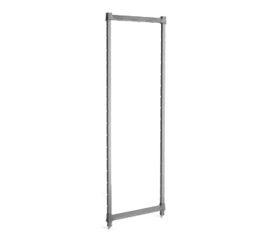 Cambro CBPK1864580 Camshelving Basics Plus 18W Stationary Post Kit, 64H, Brushed Graphite, Plastic Finish