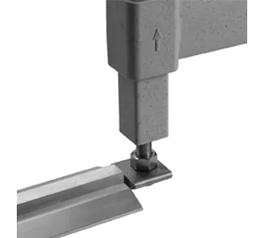 Cambro CSMHDTK10000 High Density Track Kit, 10' Aluminum Track, Stainless Steel Feet, for 3 Camshelving® Units