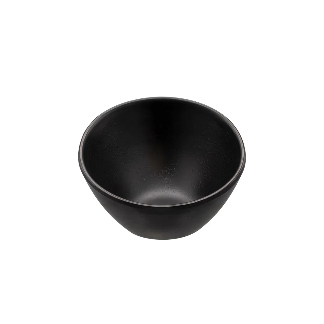 CAC China XBRW-SB4 Brunswick Bowl, 3oz, 4-1/8"W x 3-7/8"D x 2-1/2"H, Slanted, Matte Black, 1 Dozen