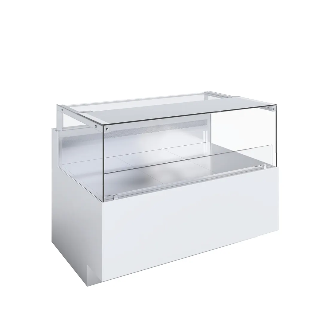 Ciam USA CIAM 6040 SQ10G1M100I - 39"×39"×47¼" Red Meat Display, SS/Lam Bottom 3000K LED DigitalDef