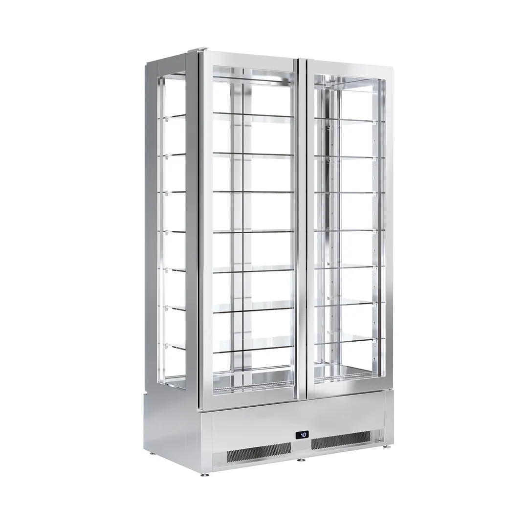 CIAM USA BRILLIANT BRL2DTT2PI Wine Cooler, 54-5/8"L x27-1/16"D x97-3/8"H Steel Heated Doors 208-230V