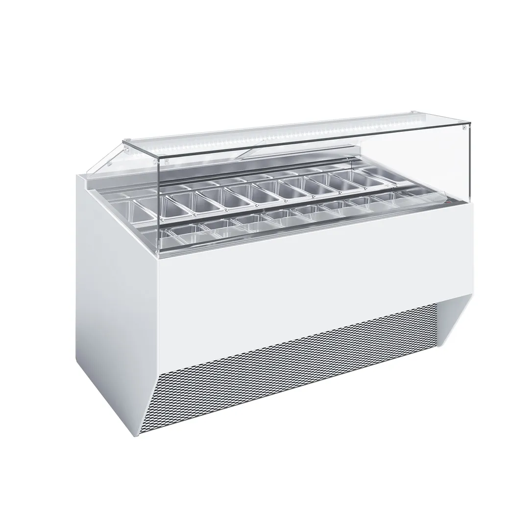 Ciam USA CIAM CIAO CIAODVDGL24I 84" Gelato/Ice Cream Dipping Cabinet w/ Sneeze Guard