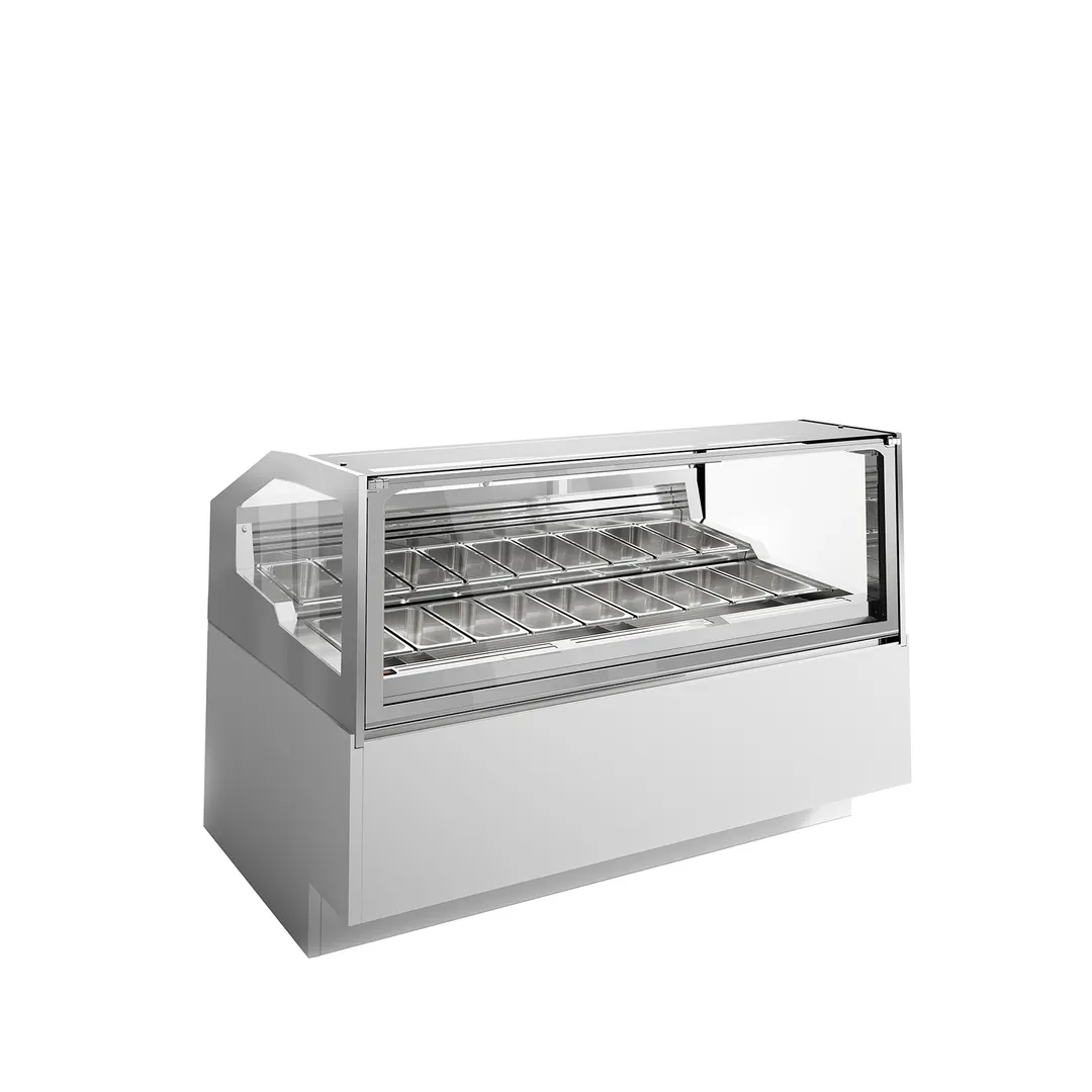 Ciam USA CIAM ICE QUEEN ICQBL1GEL18I 64" Gelato/Ice Cream Dipping Cabinet w/ Sneeze Guard