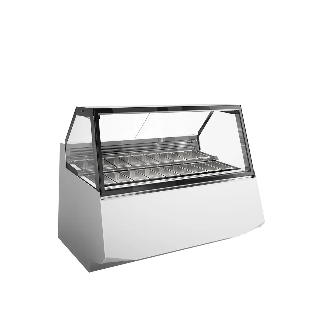 Ciam USA CIAM MYA MYA2GEL18I 64" Gelato/Ice Cream Dipping Cabinet w/ Curved Sneeze Guard