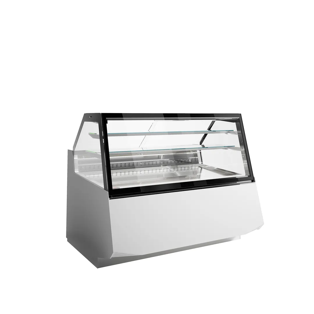Ciam USA CIAM MYA MYA2PV215I Bakery Case 84-5/8"L×49-7/8"D×53-3/4"H Glass 2‑Shelf Heated Black 120V