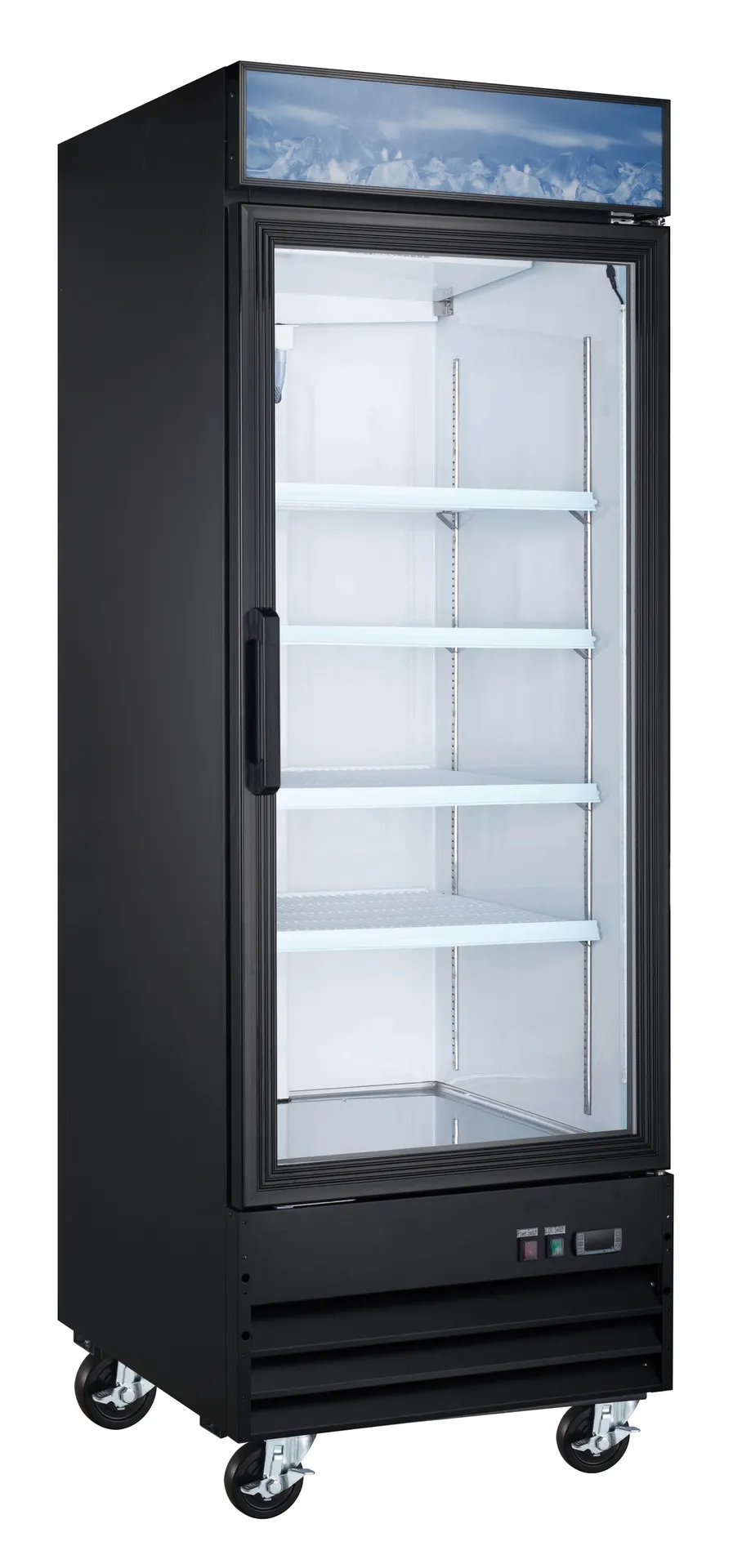 Drago America DR23MGR 28" Merchandiser Refrigerator, 23 cu ft, Black Coated Steel