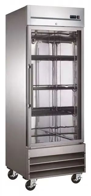 Drago America DR23RG 29" 1-Glass Door Reach-In Refrigerator, 23 cu. ft., Bottom Mounted