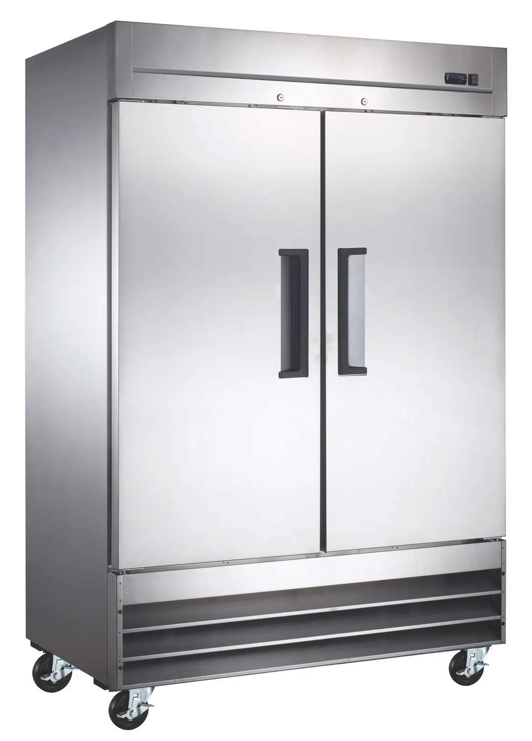 Drago America DR47F 54" 2-Solid Door Reach-In Freezer, Bottom Mounted, 47 cu. ft., Stainless Steel
