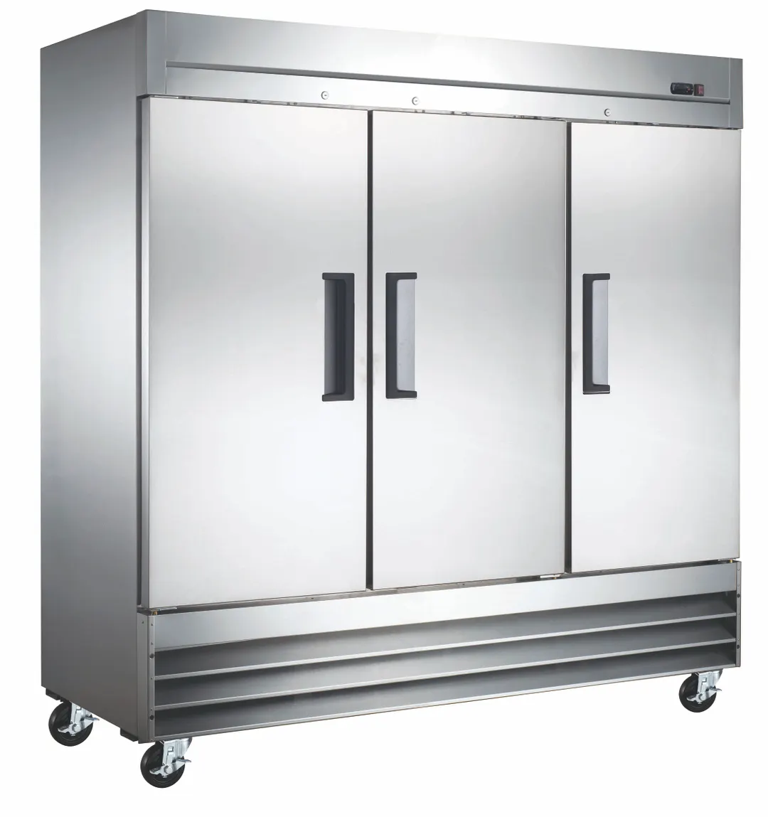 Drago America DR72F 81" 3-Solid Door Reach-In Freezer, Bottom Mounted, 72 cu. ft., Stainless Steel