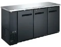 Drago America DRBB72SH 20 Cu ft Cooler, 72.8"W x 34.4"D x 35.6"H, Black, 3 Doors, 3/7 HP 115V R290