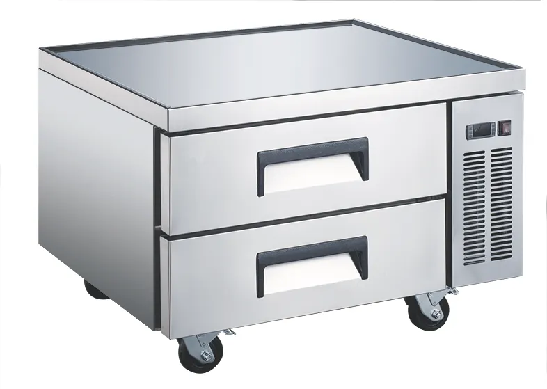 Drago America DRCB48 48" 2 Drawers Refrigerated Chef Base, 8 cu. ft., 1/3 HP, Electronic Control