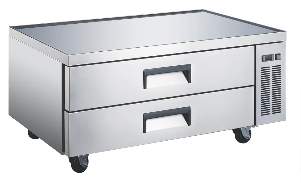 Drago America DRCB52 51" 2 Drawers Refrigerated Chef Base, Marine Edge, 10 cu. ft. Stainless Steel Exterior