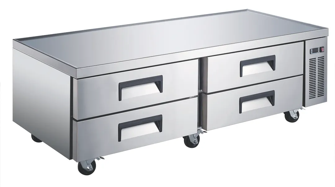 Drago America DRCB72 72" 4 Drawers Refrigerated Chef Base, Stainless Exterior, 15 cu. ft., R290